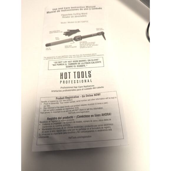 $65 Hot Tools Professional Nano ,Ceramic Curling Wand, 1" New No Box - Picture 3 of 8